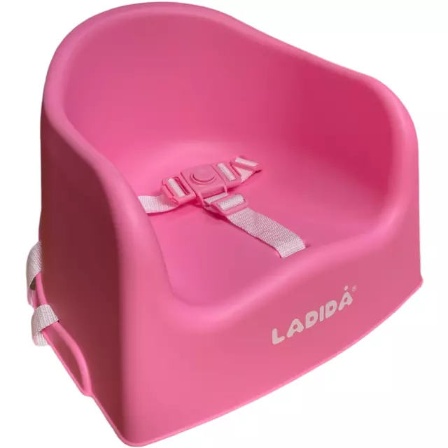 LADIDA  Pink Baby Booster Seat Feeding Dining Travel Adjustable High Chair 416