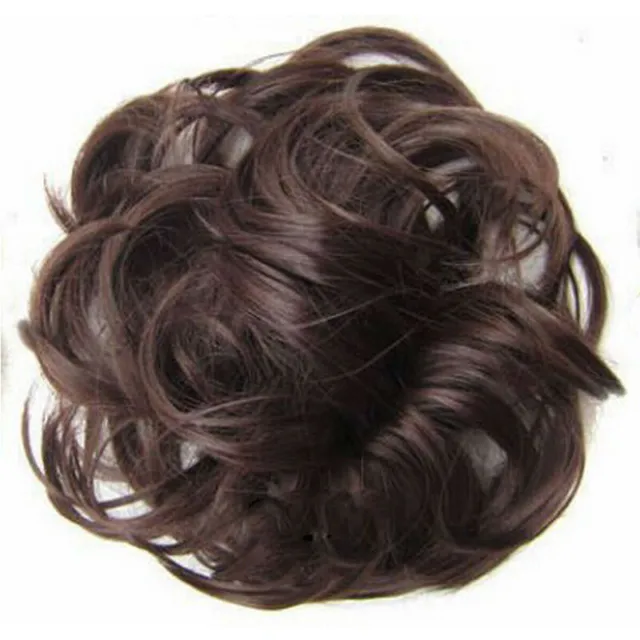 Messy Curly Fake Hair Bun Piece Extensions Hairpiece Hair Clip In Scrunchie AU