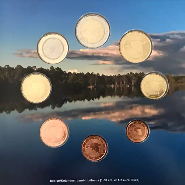 Estland erster offiz. Kursmünzensatz 2011 KMS 1 Cent bis 2 Euro 2