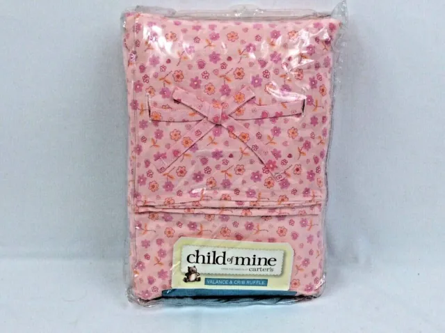 Carters Child of Mine Valance and Crib Ruffle Pink ~ Free Priority Shipping!