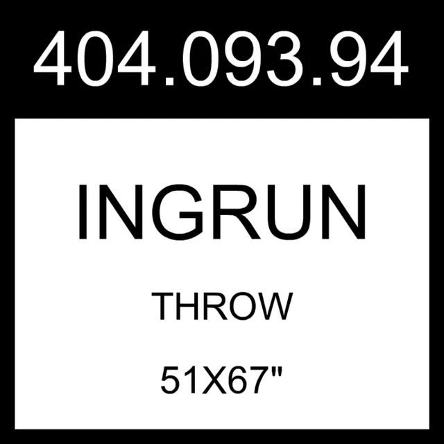 IKEA INGRUN Throw White  51x67" 404.093.94