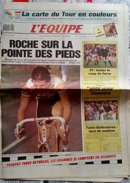 Journal L'Equipe 29/09/1975 - Maertens Vainqueur Tours-Versailles, Coupe Davis