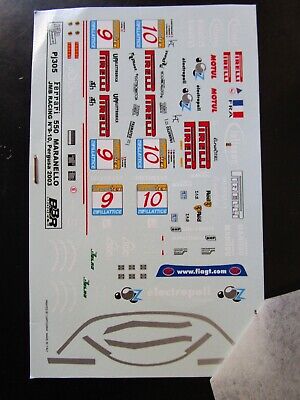 DECAL CARTOGRAF BBR FERRARI 550 MARANELLO JMB RACING PERGUSA 2003  1/43° 