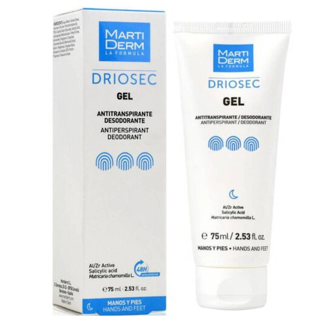 Gel antitranspirante manos y pies Martiderm Driosec 75 ml