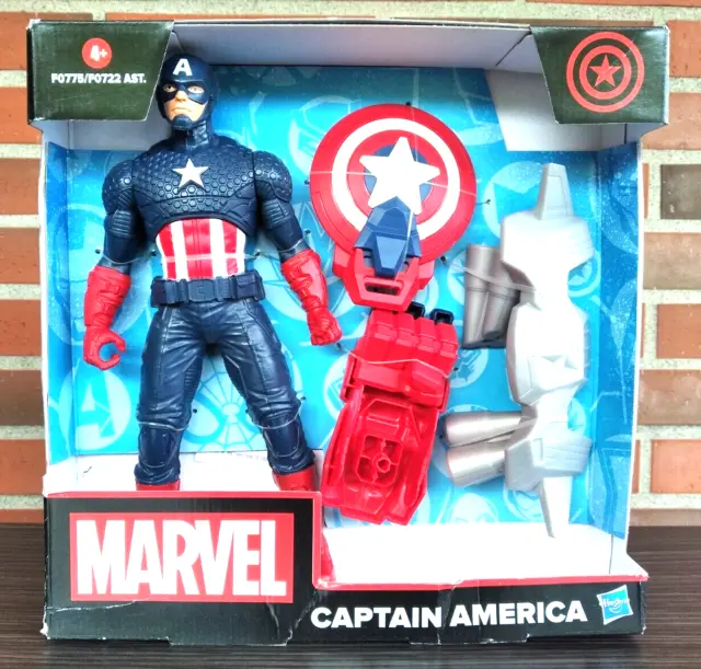 Marvel Capitán América - Figura y Armamento de Superhéroes de Acción