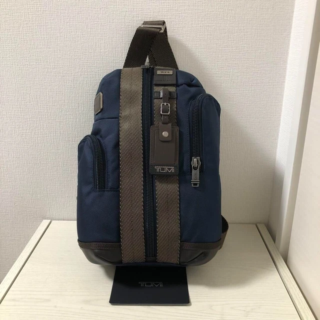 TUMI Alpha Bravo Monterey Sling Bag 222318 Ballistic Nylon Navy Blue Unused