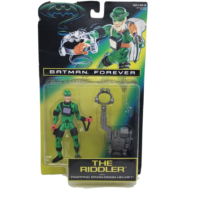BATMAN FOREVER THE Riddler Trapping Brain-Drain Helmet Action Figure