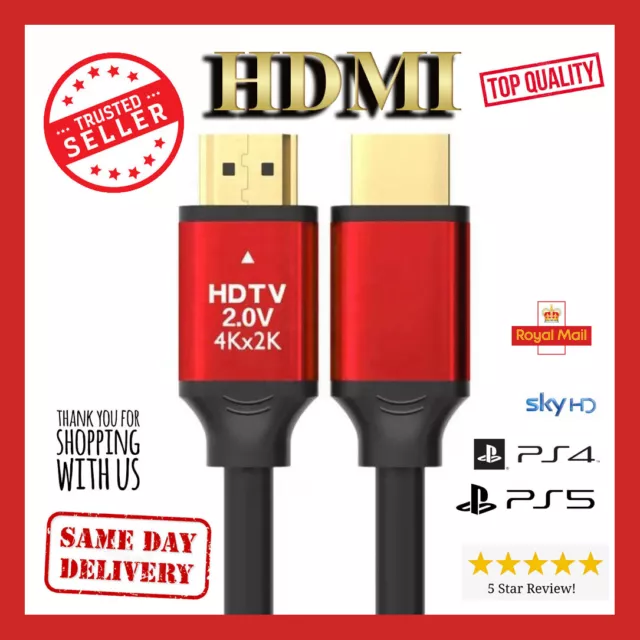 Premium 4K Hdmi Cable 2.0 High Speed Gold Plated Lead 2160P 3D Hdtv Uhd Ultra Hd