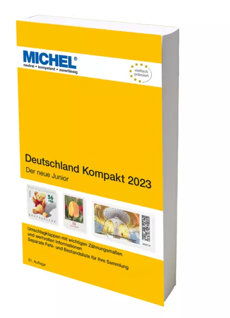 MICHEL Briefmarken Katalog Deutschland Kompakt 2023. Der neue Junior NEU