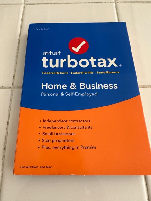TURBOTAX 2017 Home and & Business CD Federal Tax Preparation Software  PRE OWNED