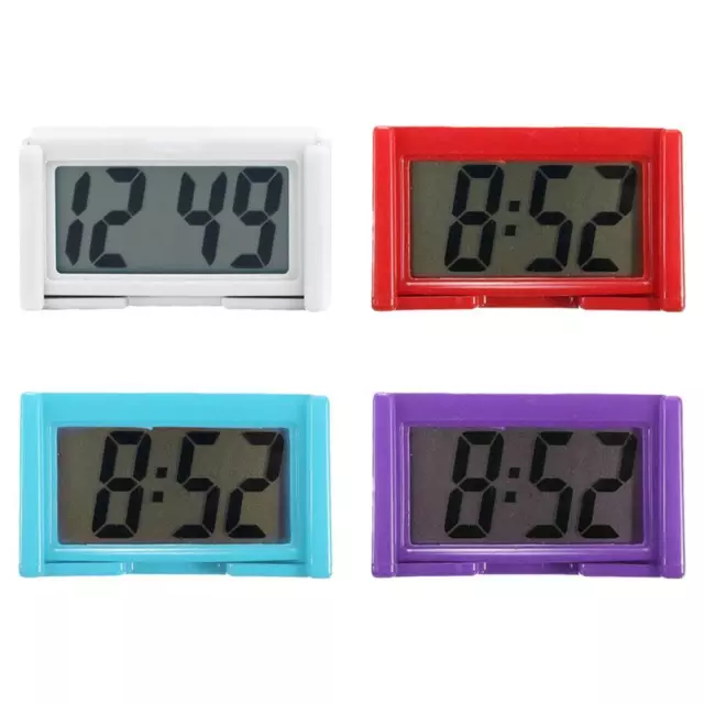 Mini Digital LCD Table Auto Car Dashboard Desk Date Time Calendars Small Clock