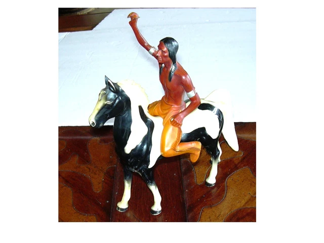 Vintage Hartland CHIEF THUNDERBIRD & Semi Rearing Pinto Horse