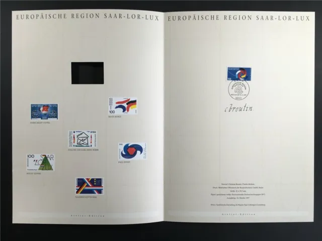 Germany Art-Edition 1997/28 1957 Saar-Lor-Lux Europa Cept Unissued Drafts!!