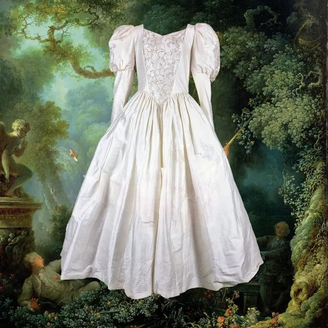 vintage laura ashley wedding dress 90s 'laura Ashley' White Cotton / Medium Laura Ashley: Seamstress reunited with