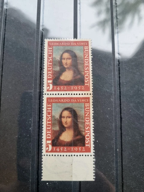 BUND Mi-Nr. 148 - 5 Pf  da Vinci / senkrechtes Paar mit Unterrand  (*) !!!