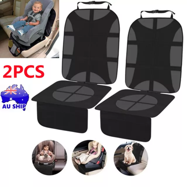 2PCS Car Baby Seat Leather Protector Cover Cushion Anti-Slip Waterproof Safety