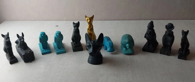 Lot De 12 Figurines Égyptiennes - Éditions Atlas / Horus Graphics - Occasion TB État