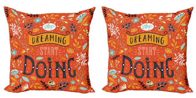 Saying Pillow Covers Pack of 2 Slogan Leaf