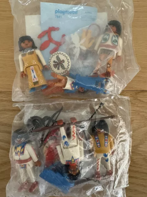 PLAYMOBIL LOTE BOLSAS DS 7659 y 7841 Guerreros Indios y Familia India Oeste EUR 38 00 PicClick ES