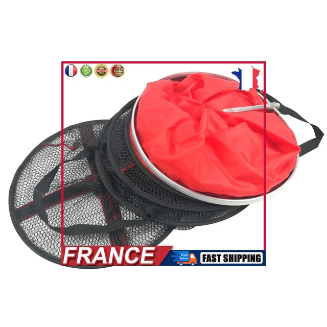 Aluminum Fishing Net Cage Foldable Floating Wire Fish Basket (35cmx2m) fr