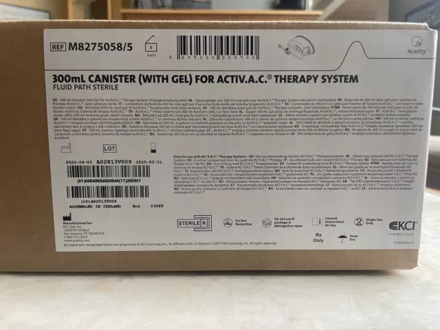 kci 300ml canister with gel for ACTIV.A.C. Therapy System (1 case 5 Canisters)