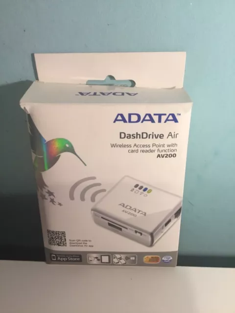 ADATA AV200-CWH DashDrive Air WiFi Cardreader for iOS, Android, Windows,OS X