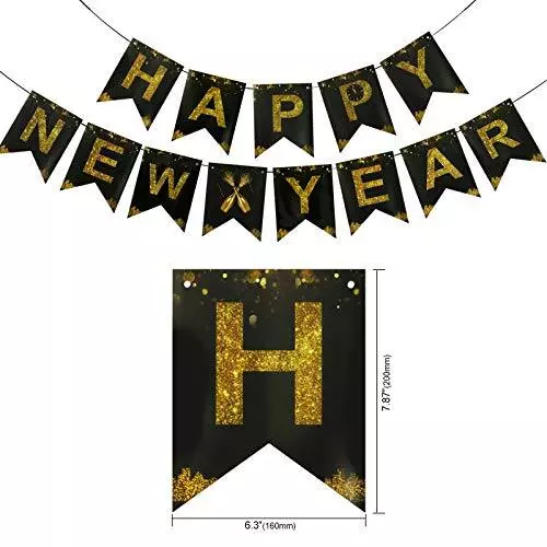 Silvester Deko 2024 Dekoration Set Neujahr Silvesterdeko Happy New Year Gir... 2