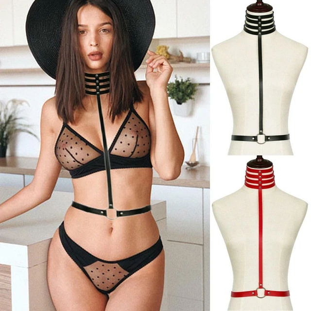 Collier De Bondage Blanc BDSM En Cuir - Tailles 40, 42, 44, Pour Jeu De Rôle