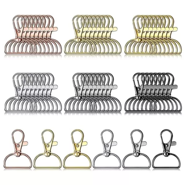 48Pieces 360° Swivel Snap Hooks for Lanyard and Sewing Projects 6 Colors