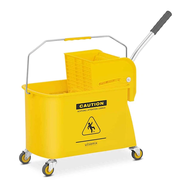 Carrello Pulizie Professionale Con Secchio Lavapavimenti E Strizzatore 20 Litri