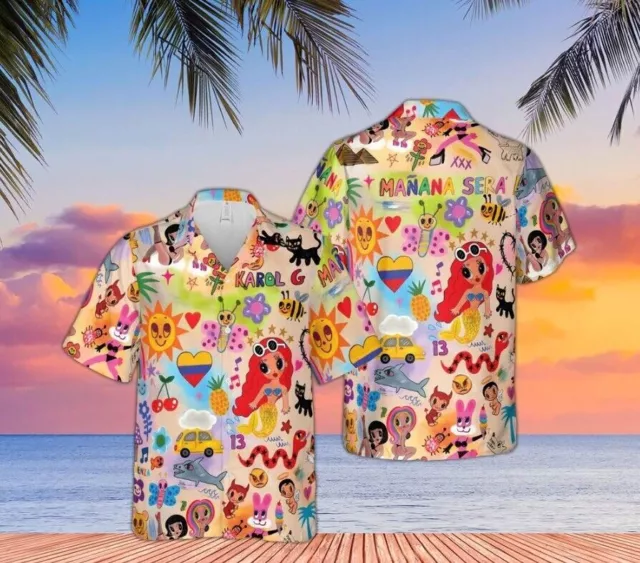 Karol G Tour Mañana Será Bonito 2023 Hawaiian Shirt, Print Shirt Fanmade
