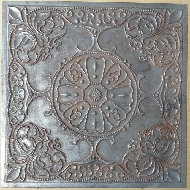 Drop in Ceiling tiles faux tin weathered iron decor wall panels PL71 10pcs/lot