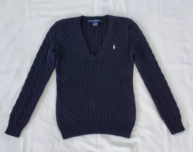 Ralph Lauren Womens Knit Sweater, Color Blue, Size M