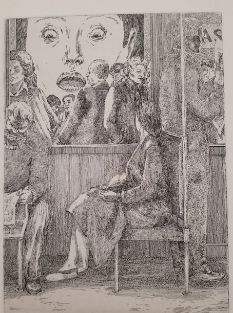 Véronique JORDAN-ROMAN (1943-1991) eau forte ? Lithographie numérotée et signee