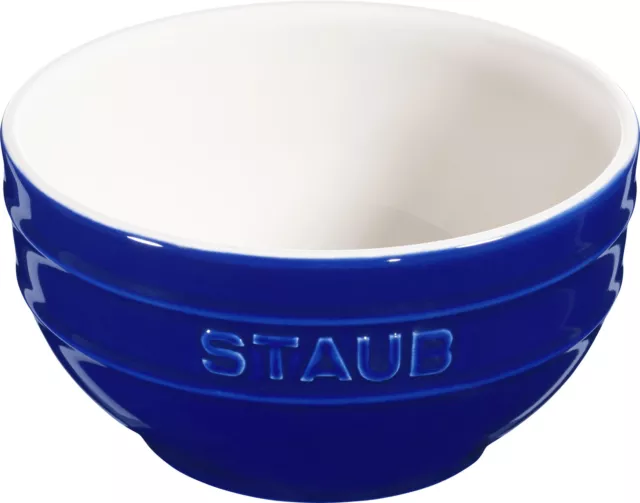 Staub Keramik Schüssel Schale Obstschüssel rund Dunkelblau 14cm