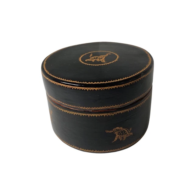 Burmese Box Lacquer Vintage Box a Betel Kun-it Box Lacquerware 2