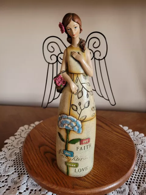 Kelly Rae Roberts Collection Angel Figure? "Have Faith Give Laughter Share Love"