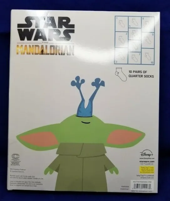 STAR WARS SOCKS Toddler 2T - 4T 10 Pair Baby Yoda Mandalorian Advent ...