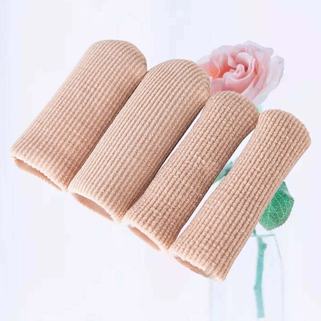 4pcs Toe Cover Toe Straighteners for Crooked Toes Finger Nylon Sleeve