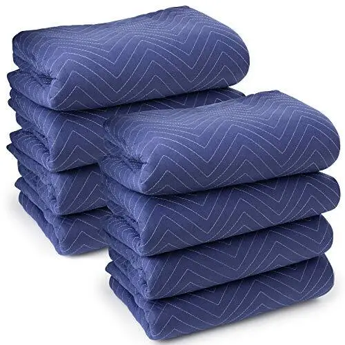 8 Moving & Packing Blankets - Deluxe Pro - 80" x 72" (40 lb/dz weight) - Prof...