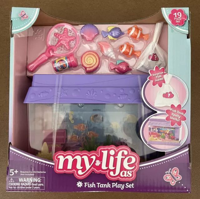 My Life As Fish Tank Play Set For 18” Dolls-American Girl 19 Piece Set Ages 5+