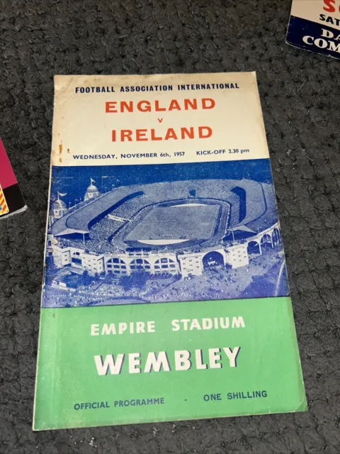England V Northern Ireland Home International 6th Nov 1957