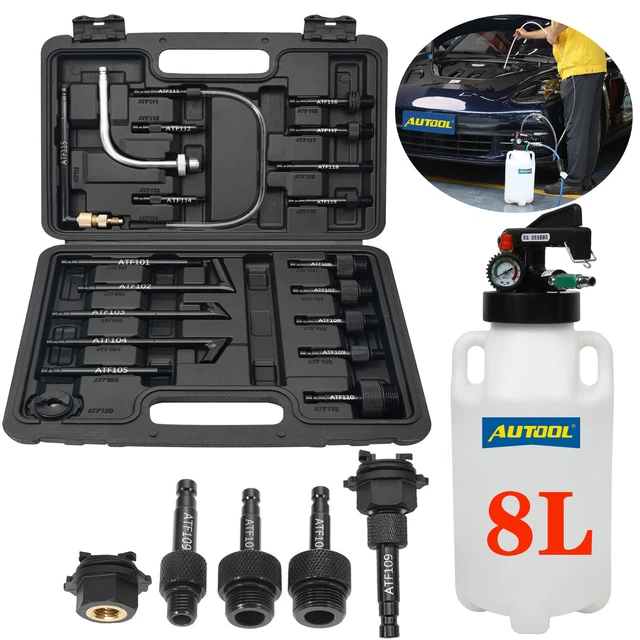 8L PNEUMATIC TRANSMISSION Gearbox Oil Filling Changer Pump w/ 20pc ATF Adaptor EUR 182,75