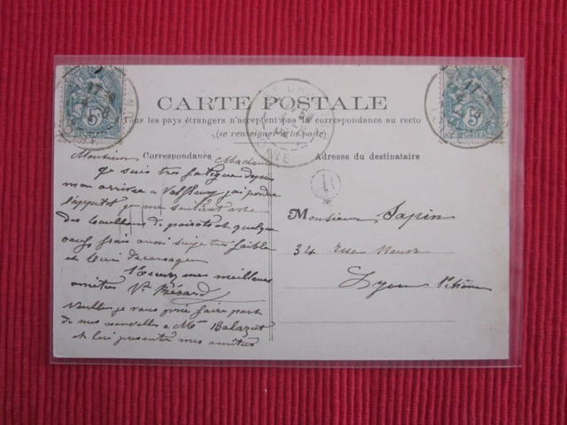 Cpa Written Stamp Valfleury La Chair De La Virgin Loire 42 2