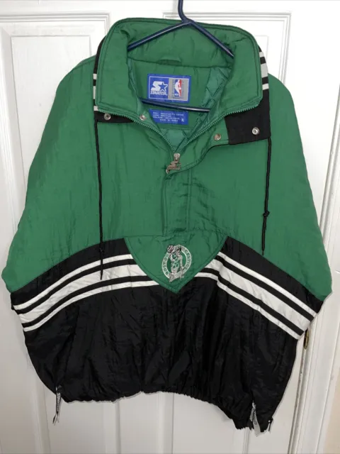 Vintage NBA Boston Celtics Pullover Half Zip Starter Jacket Size Extra Large