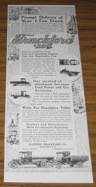 1917 Ad~Truckford 1-Ton Truck~$350~Eastern Truckford Co