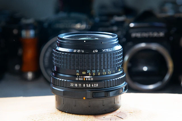 Pentax 67 SMC Pentax 67 75mm f2.8 lens late model EXE++