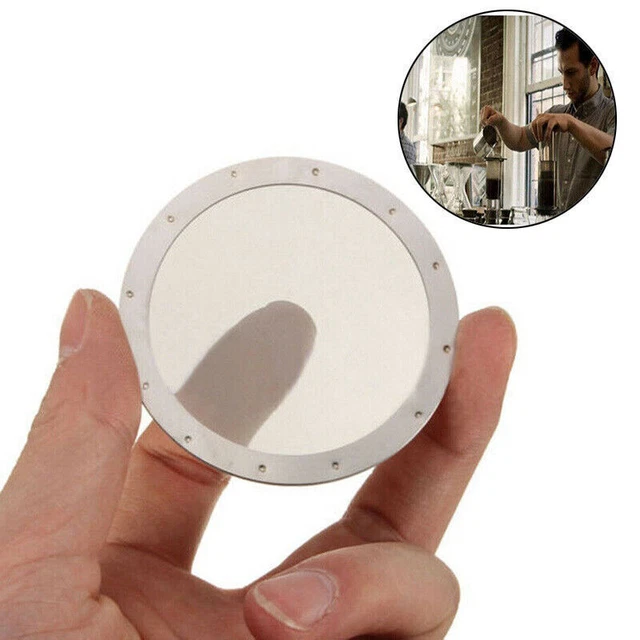 Filtro de malla sólida reutilizable ultrafino de acero inoxidable para cafetera AeroPress