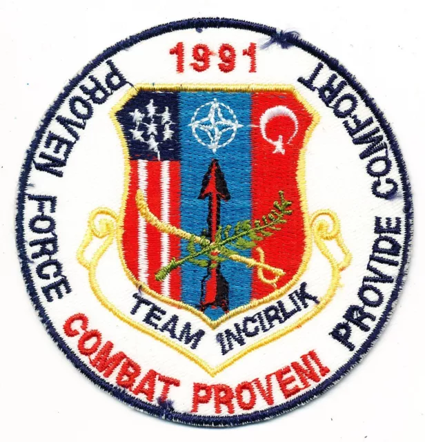 Aufnäher Patch USAF 1991 Operation PROVEN FORCE / PROVIDE COMFORT, ohne Klett