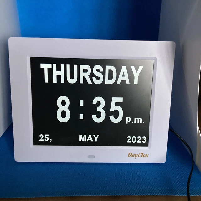 DAYCLOX 8 DEMENTIA Clocks, Calendar, Day/Date Clock, Memory Boxed £26.